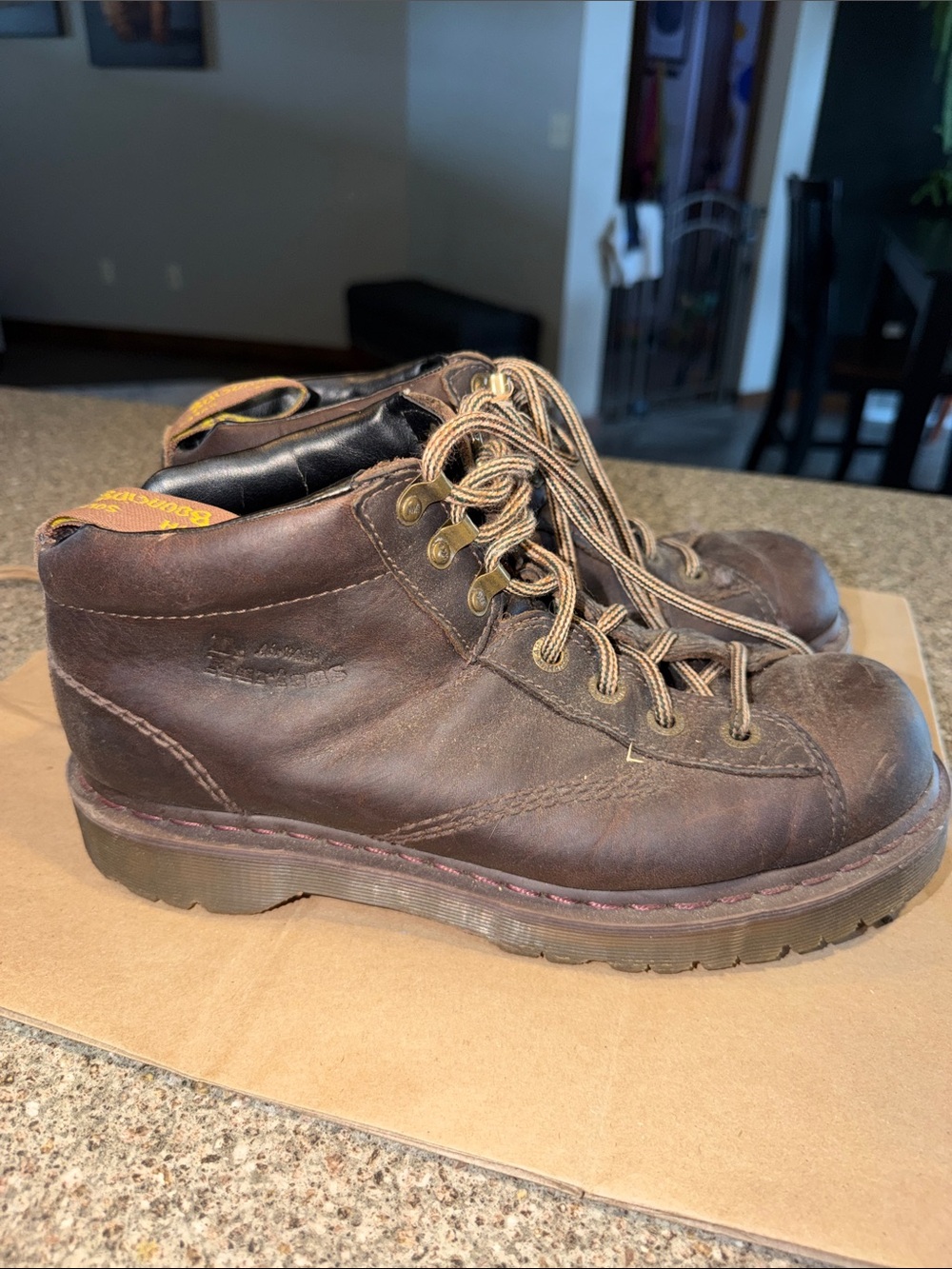 Dr. Martens Brown Leather Lace-Up Men's Work Boots